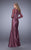 La Femme - 21708 Pleated Illusion Bateau Neck Trumpet Dress In Orchid