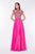 Angela & Alison - 61139 Crystal Embellished High Neck Gown In Pink