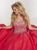 Tiffany Homecoming - Iridescent Chiffon Sweetheart Long Evening Gown 61146 in Red