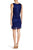 Sharagano - 4W4F164D9 Sleeveless Zigzag Lace Dress in Blue