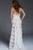 61149 Sleeveless Lace Halter Sheath Dress