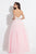 Rachel Allan  - 6114 Plunging Sweetheart Ornate Tulle Gown in Pink