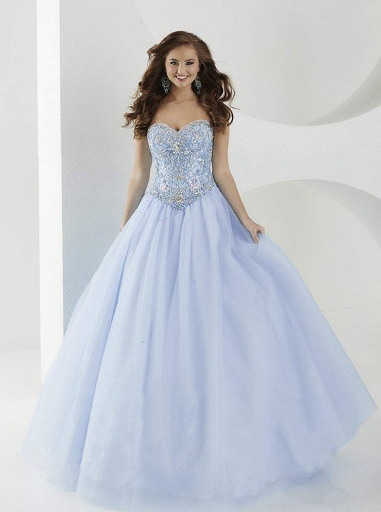 Tiffany Homecoming - Charming Strapless Sweetheart Ball Gown 61150  in Blue