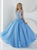 Tiffany Homecoming - Sparkling Scoop Illusion Evening Gown 61151 in Blue