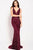 61186 Sequined Plunging Fitted Gown