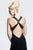 6120 Beaded Halter Evening Dress with Open Back