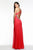 6120 Beaded Halter Evening Dress with Open Back