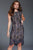61210 Cap Sleeves Fitted Short Formal Dress