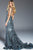 61229 Sequined Bateau Trumpet Gown