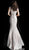 Jovani - 61232 Embroidered Sweetheart Mermaid Dress In Gray