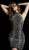 Jovani - 61240 Chain Embellished High Halter Sheath Dress in Black and Gold