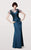 Daymor Couture - Ethereal Embellished Side Evening Gown 150 in Green