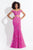Rachel Allan  - 6124 Two Piece Beaded Sheath Dress in Purple