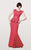 Daymor Couture - Sassy Cut Out Design Peplum Evening Dress 166 in Red
