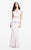 Daymor Couture - Sassy Cut Out Design Peplum Evening Dress 166 in White