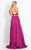 Rachel Allan  - 6126 Beaded Two Piece Chiffon Gown in Purple