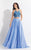Rachel Allan  - 6126 Beaded Two Piece Chiffon Gown in Purple