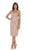 May Queen - Knee Length Embroidered V-Neck Cocktail Dress
