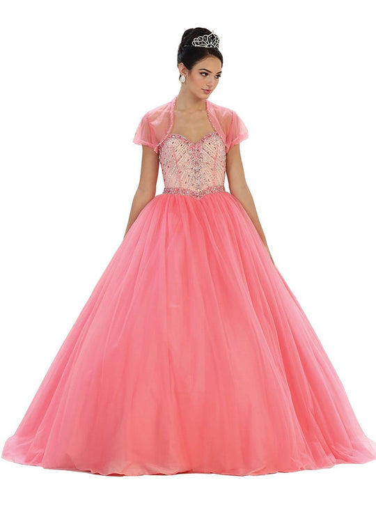 Rhinestone Embellished Sweetheart Prom Ballgown