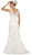 May Queen Bridal - MQ1564 Lace Bateau Mermaid Dress With Train In White