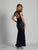 Dave & Johnny - A6130 Cap Sleeve Lace Evening Gown in Blue
