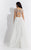 Rachel Allan  - 6131 Two Piece Beaded Floral Gown in White