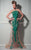 MNM Couture - 1430 Embroidered Lace Illusion Gown in Green