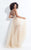 Rachel Allan  - 6135 Sequined Halter Gown with Overskirt in Neutral