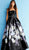 Jovani - 61373 Embellished Straight Neck Floral Detailed Ballgown In Black and Multi-Color