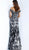 Jovani - 61380 Two Tone Embroidered Off-Shoulder Trumpet Dress In Black and Gray