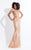 Rachel Allan  - 6143 Two Piece Halter Evening Gown in Pink and Gold