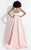 Rachel Allan  - 6146 Two Piece Lace/Matte Satin Romper in White and Pink