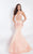 Rachel Allan  - 6147 Two Piece Embellished Mermaid Gown in Pink