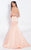 Rachel Allan  - 6147 Two Piece Embellished Mermaid Gown in Pink