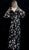 Jovani - 61525 Illusion Angel Sleeve Floral Embroidered Gown in Black and Multi-Color