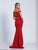Dave & Johnny - A6153 Classy Two Piece Off Shoulder Evening Gown in Red