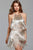 61576 Halter Neck Sleeveless Fringe Short Dress