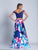 Dave & Johnny - A6157 Two Piece Floral Print Evening Gown  in Print