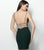 Jovani - 61628 Strappy Plunging V-Neck Cocktail Dress In Green