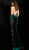 Jovani - 61655 Beaded Halter Trumpet Dress With Open Back in Green