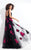 Rachel Allan  - 6168 Lace/Tulle V-neck Sheath Dress in Black