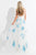 Rachel Allan  - 6168 Lace/Tulle V-neck Sheath Dress in White