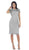 May Queen - Short Sleeve Illusion Lace Sheath Formal Dress