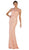 Cap Sleeve Sequined Lace Evening Gown