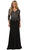 May Queen - Quarter Length Sleeve Lace Sheath Dress MQ1505 In Black