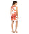 Adrianna Papell - 12260190 Split Neck Floral Dress in Orange and Floral