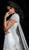 Jovani - 61780 Beaded Fringe Jewel Neck Sheath Dress in Silver