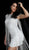 Jovani - 61780 Beaded Fringe Jewel Neck Sheath Dress in Silver