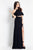 Rachel Allan  - 6197 Two-Piece Ruffled Off Shoulder Dress in Black