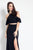 Rachel Allan  - 6197 Two-Piece Ruffled Off Shoulder Dress in Black